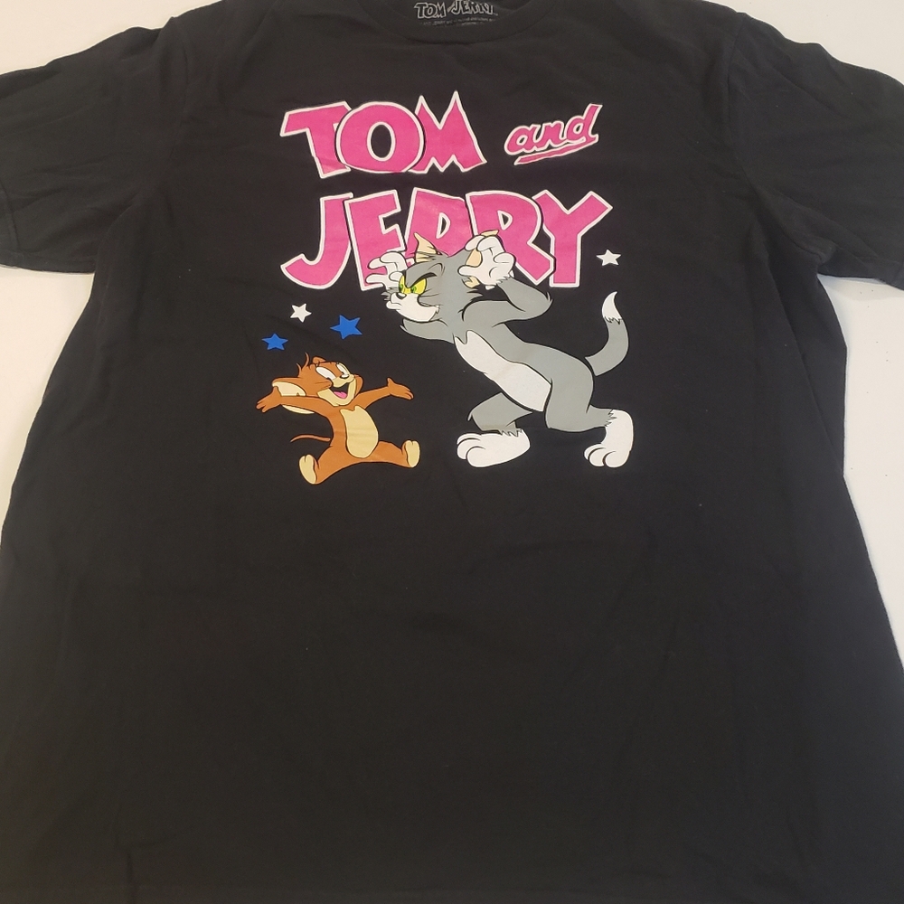 Black Tom and Jerry graphic tee shirt size L